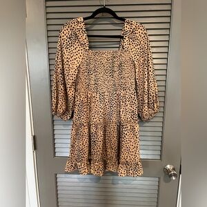 ePretty Animal Print Smocked Dress